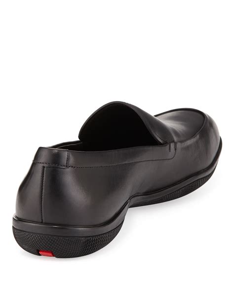 prada boat shoes mens|Prada sole loafer shoes.